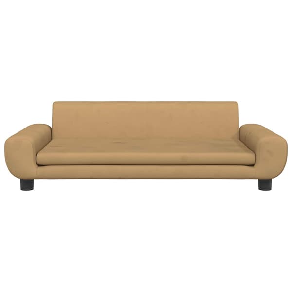vidaXL Hundbädd, Brun, 100x54x33 cm, Sammet