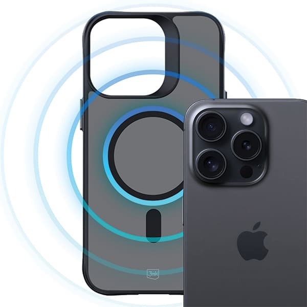3MK Smoke MagCase-skal för iPhone 15 Pro Max