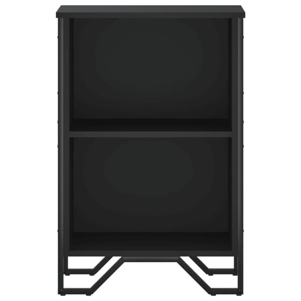 vidaXL bogreol, sort, 50x31x74,5 cm, træbaseret materiale