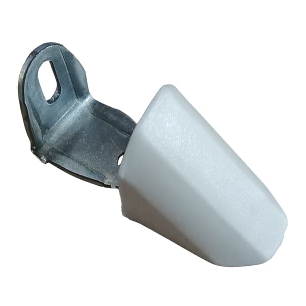 Komandorek möbelvinkel, metallfäste + lock, snedställd, vit, 50 ST