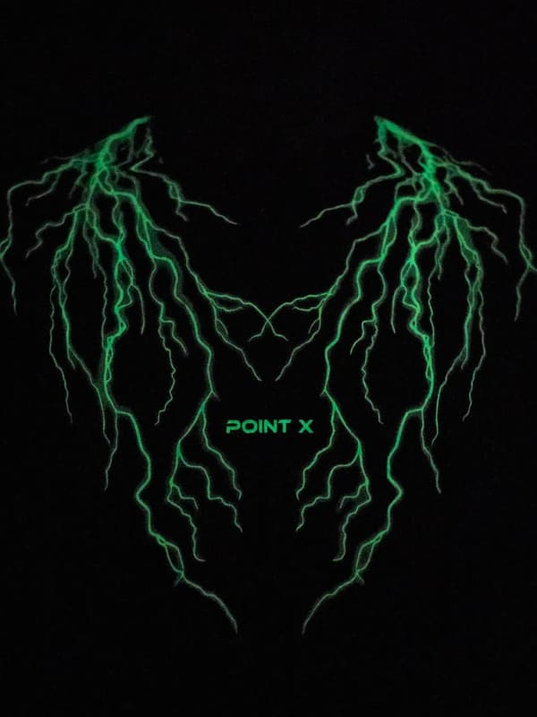 Sæt Hættetrøje + Bukser Sort/Fluo Point X Storm L