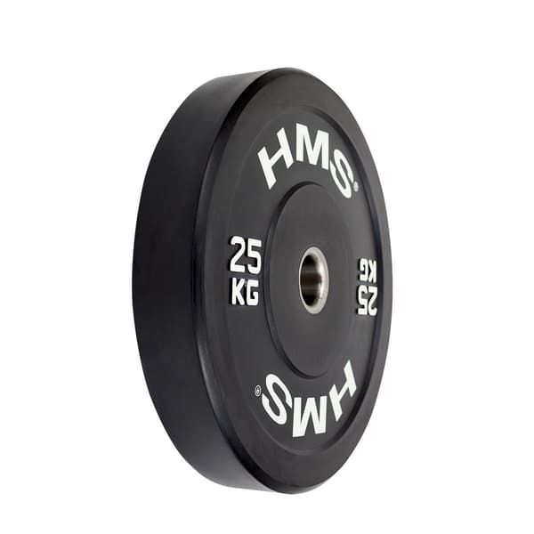 Olympisk støddæmperplade 25 kg sort BBR25 HMS