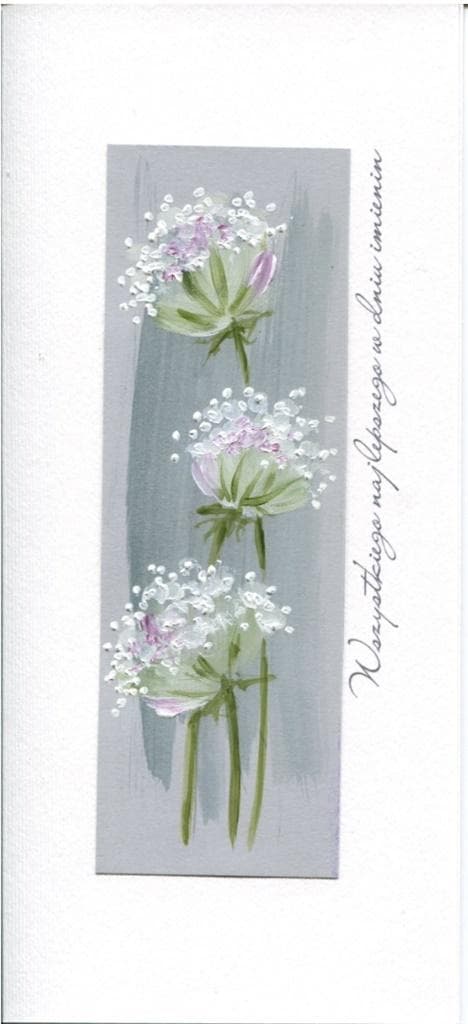 Namnsdagskort I 03 - Vita blommor