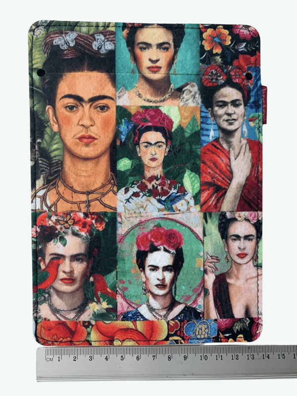 Arco Design 6-7" e-bogsetui - EcoFilc, Modern Frida-print, Grå, Passer til Kindle / PocketBook
