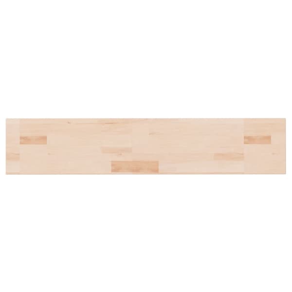 vidaXL hylde, 100x20x2,5 cm, ubehandlet massivt egetræ