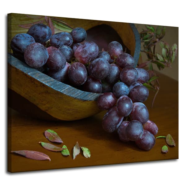 Lærredstryk Køkken Drue 100x80 cm