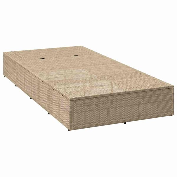 vidaXL solseng med flydende hynde beige polyrattan
