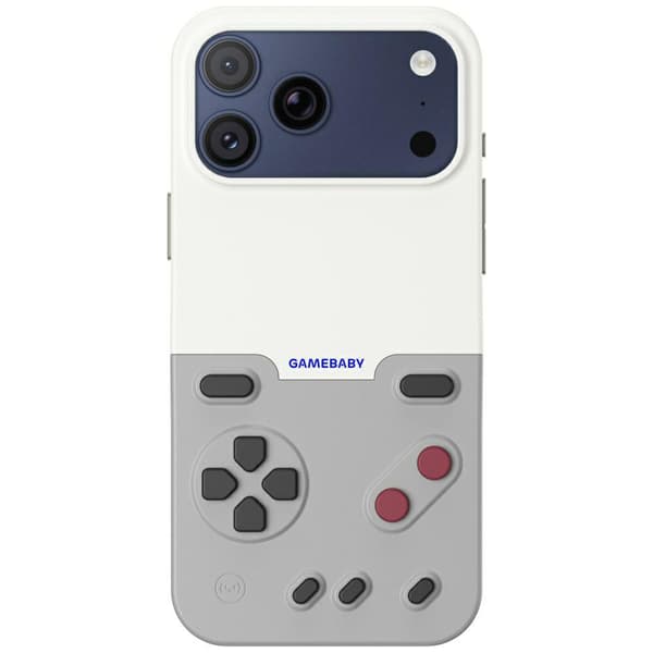 GAMEBABY cover med controller til iPhone 17 Pro grå