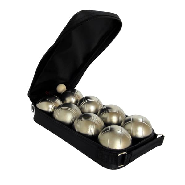 MASTER boule set, 8 mattguldfärgade bollar + nylonöverdrag