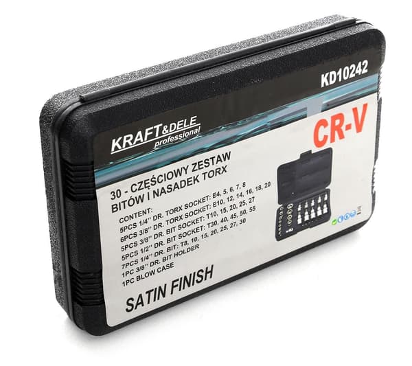 Torx-kärki- ja hylsysarja 30 osaa KD10242