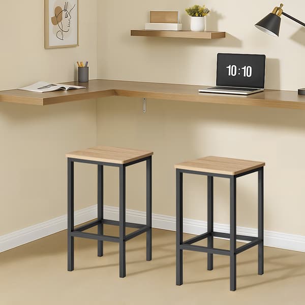 Loft Barstolar - Sonoma Ek / Svart Rektangulär 65 cm