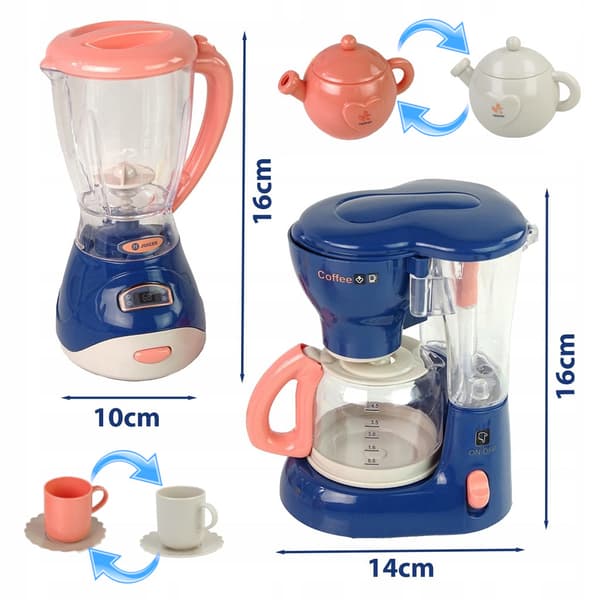 [pakb] Køkkentilbehørssæt Blender Espressomaskine Lyd LED Z3013