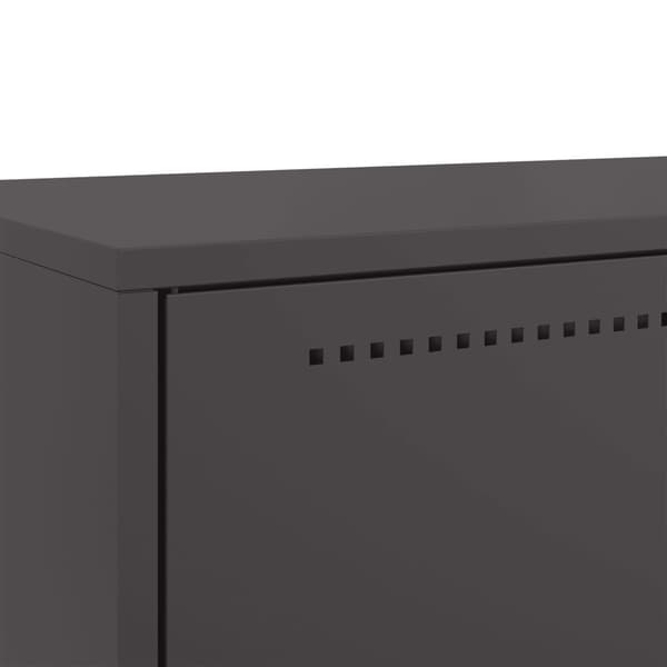 vidaXL skab, sort, 68x39x111,5 cm, stål