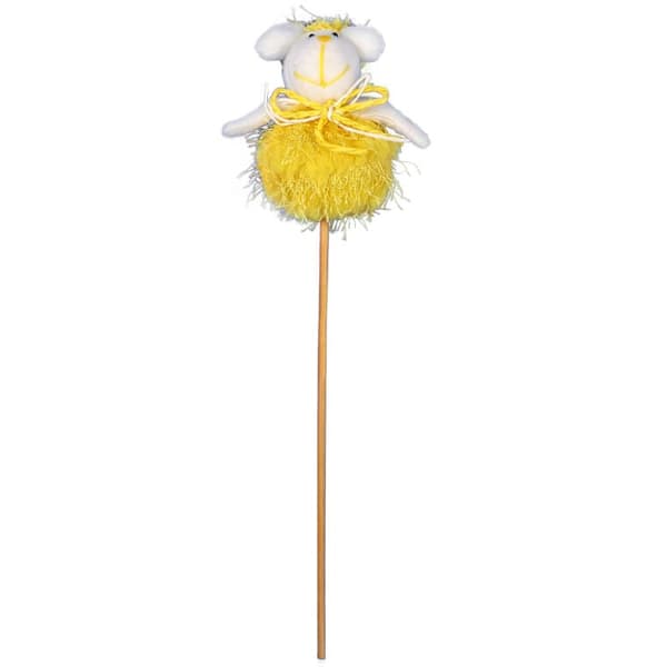 Gul fårefigur, 25 cm høj