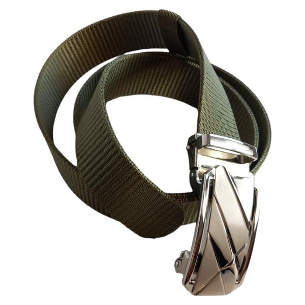 Herrbälte i nylon, grönt, 3,5 cm långt, 120 cm