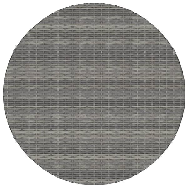 vidaXL Puutarhapöytä, harmaa, 70x70x73 cm, polyrottinki