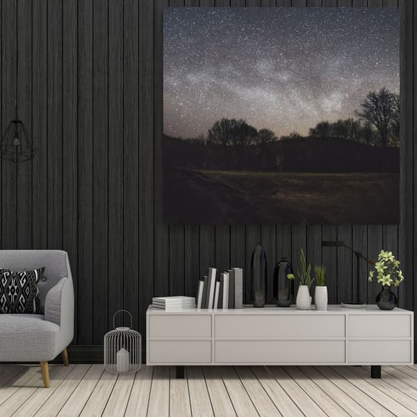 Lærredstryk Rummet Stjernehimmel 80x80 cm