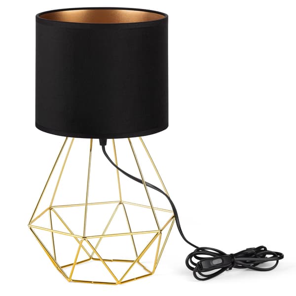 Tornado ASBZ lampe, sort og guld fløjl