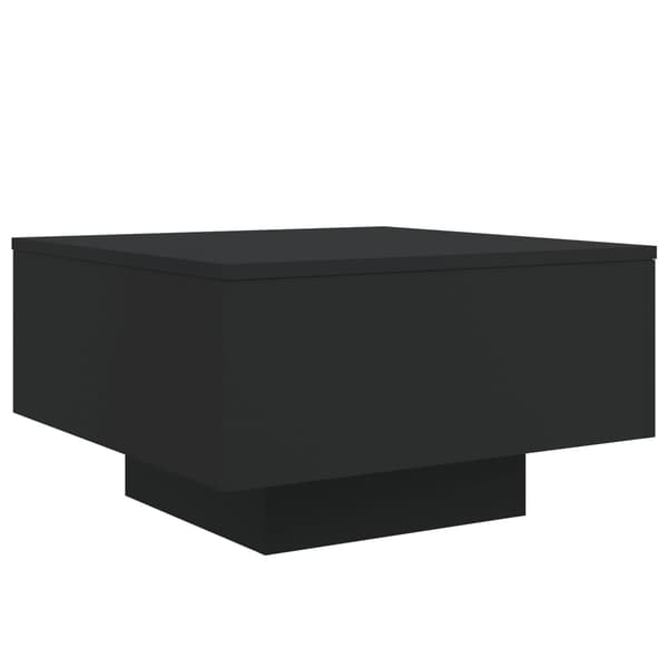vidaXL LED sofabord sort 55x55x31 cm