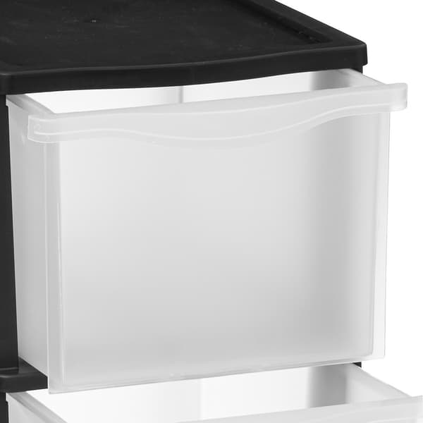 Organisator med 5 skuffer, sort, 98,5 cm