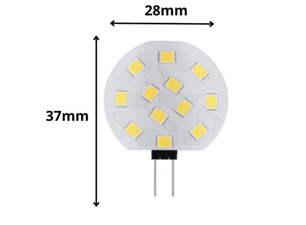 LED-lamppu G4-kierre, tabletti, 3W = 25W, 300lm, 3000K, lämmin väri
