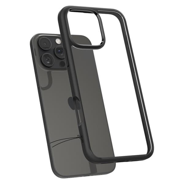 Spigen Ultra Hybrid-cover til iPhone 16 Pro, klart og sort