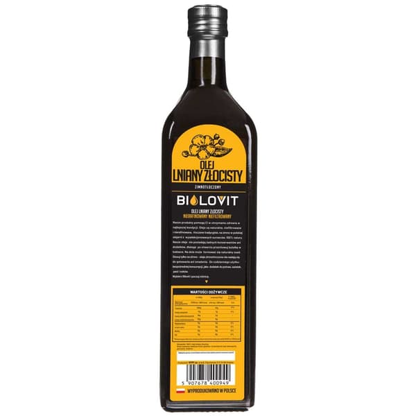 Bilovit Kallpressad gyllene linolja - 1000 ml