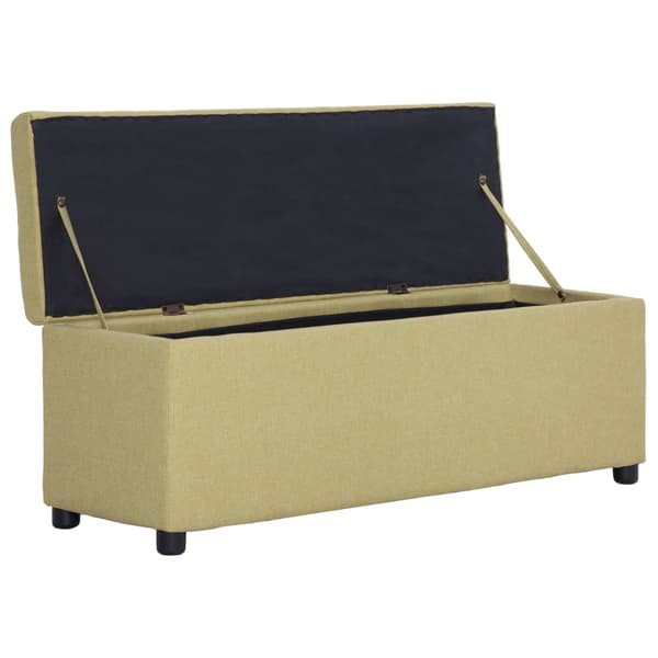 vidaXL Förvaringsbänk 116 cm grön polyester