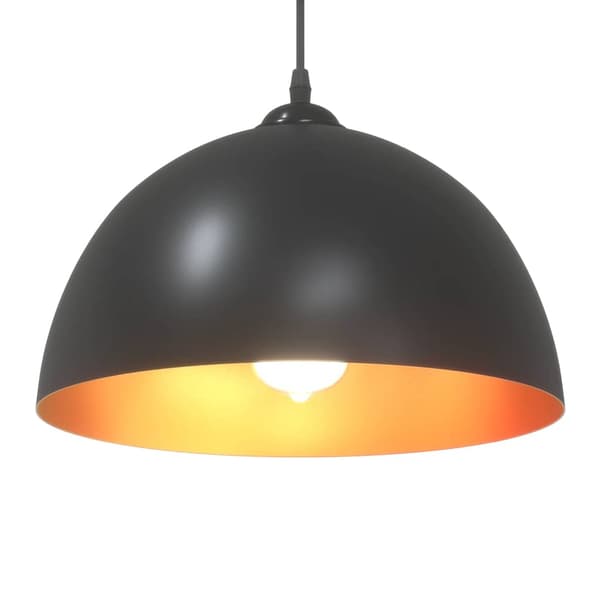 vidaXL pendellamper 2 stk. justerbar højde E27 sort metal