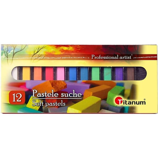 Tørre pasteller 12 farver