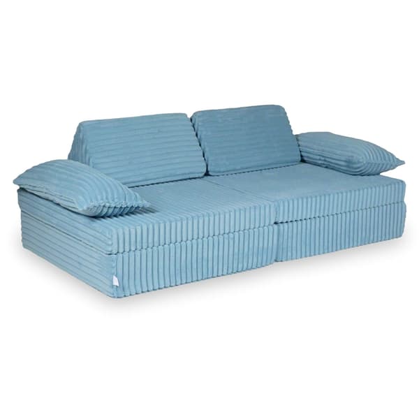 Montessori Premium Waffle Blue Leksoffa