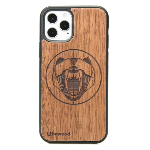 Træcover til iPhone 12 / 12 Pro MERBAU BEAR