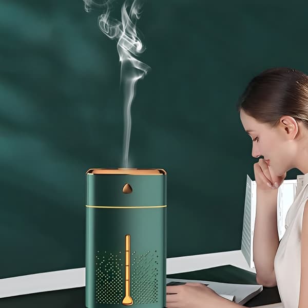 Luftfugter 1l Aromaterapi Duftdiffuser - Grøn, Hvid