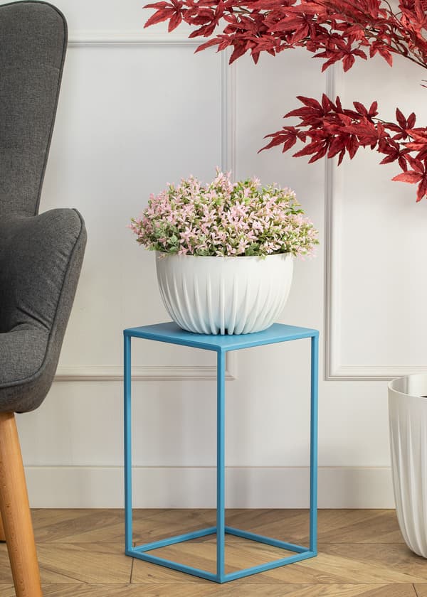 Blått stående blomsterställ 40 cm
