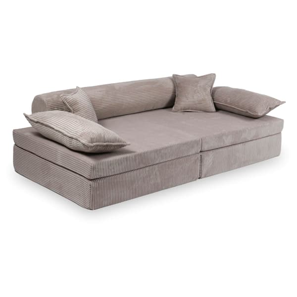 Montessori Premium Manchesterleksoffa Ljusrosa