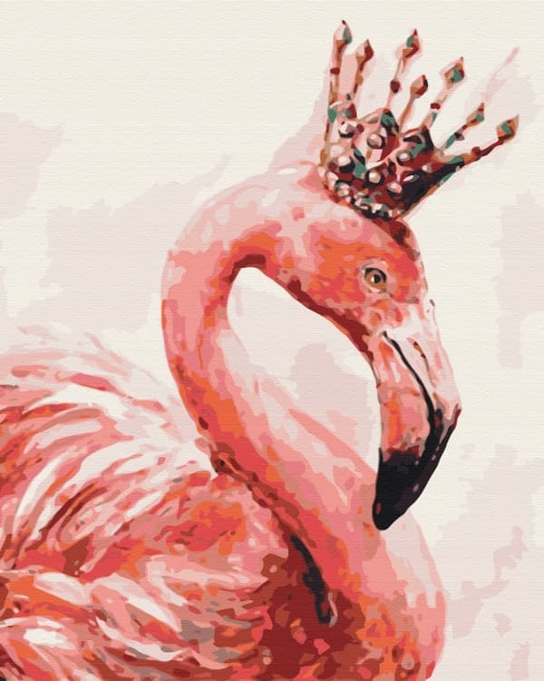 Mal efter tal Mal det! Flamingo 40x50 cm