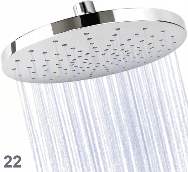 Pyöreä suihkupää 22 cm peilikromi