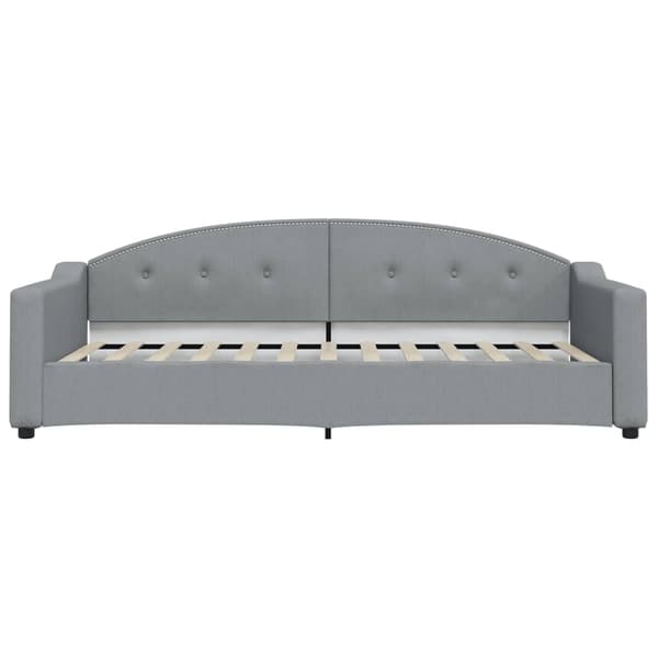 vidaXL Bäddsoffa ljusgrå 90x200 cm tygklädd