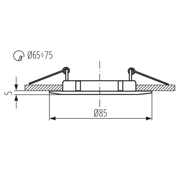 KANLUX Halogen Loftlampe LUTO 10W Mat Krom
