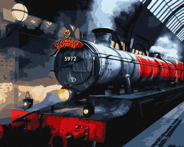 Maleri efter tal - Hogwarts Express metal