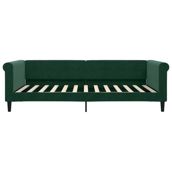 vidaXL Bäddsoffa mörkgrön 100x200 cm sammet