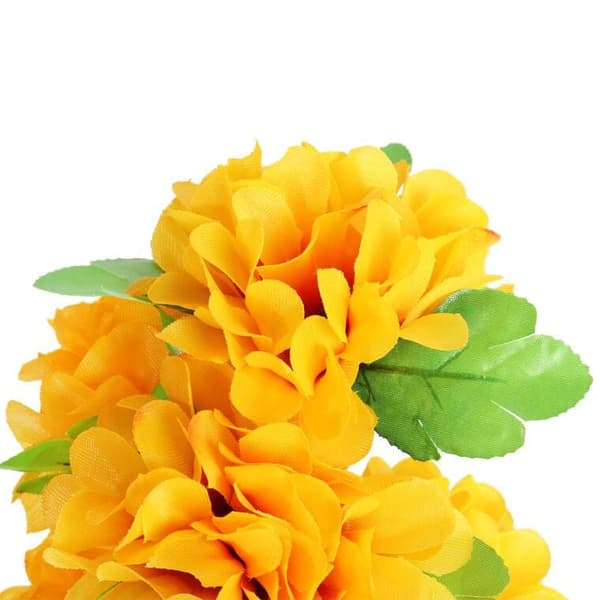 Buket med 5 gule chrysanthemum 36 cm