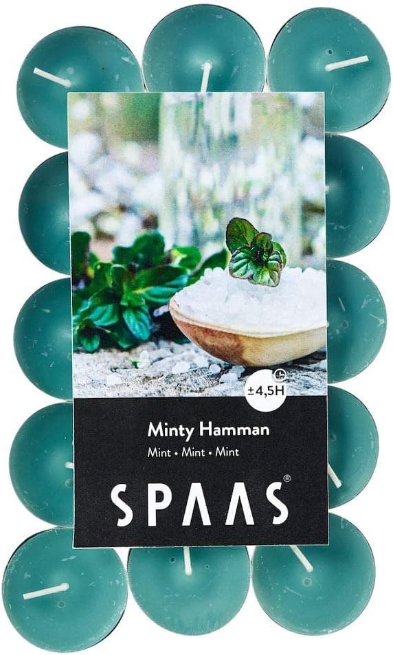 Spaas 30 doftljus 4,5 timmar, mint Hamman-doft