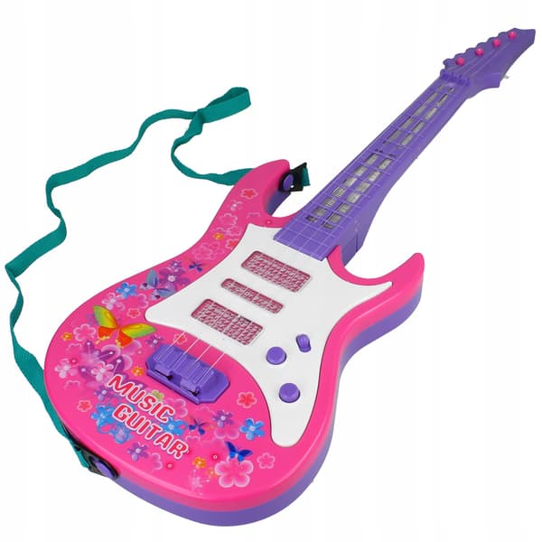 [5] Interaktiv gitarr för barn, musik, ljus och ljud Z3401