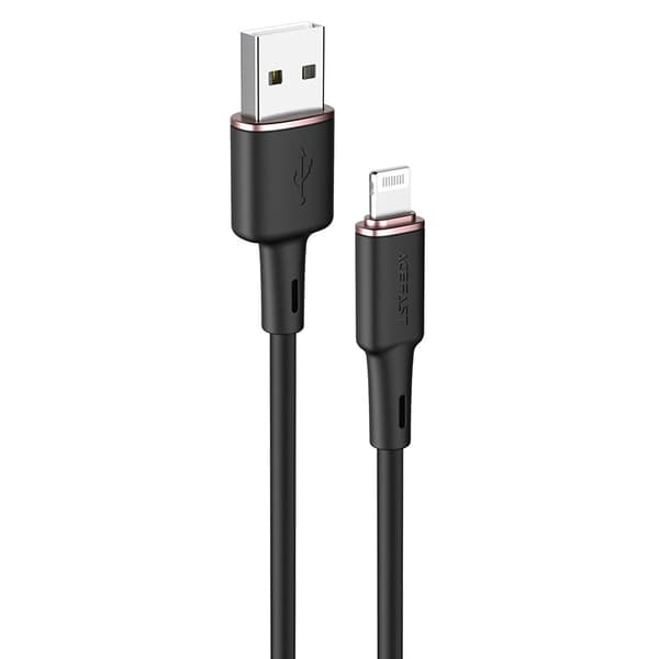 Kabel til iPhone MFI USB - Lightning 2.4A 1.2m sort