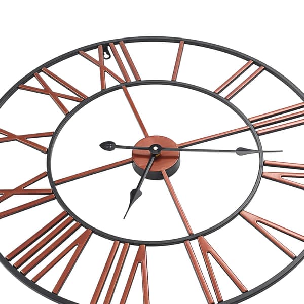 vidaXL Seinäkello, metalli, 58 cm, punainen
