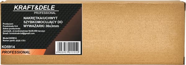mutteri / pidike tasapainottajalle 36x3mm KD5914