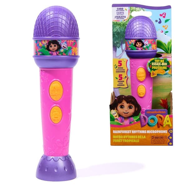 Dora. Mikrofon med ljudeffekter.