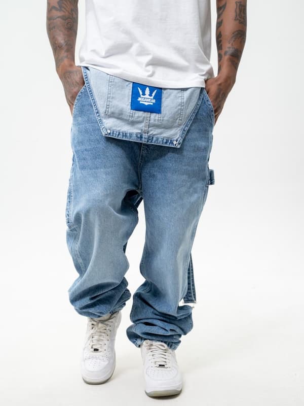 Ljusblå herrjeans med logotyp, M
