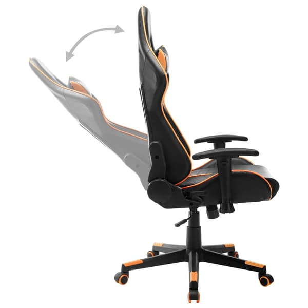 vidaXL gamingstol, sort og orange, kunstlæder